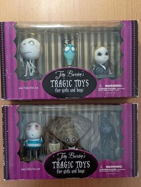 ⭐Rare Collectors Set⭐ Tim Burton's Tragic Toys For Girls & Boys ⭐2003⭐